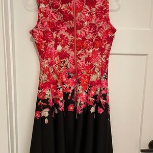 Pink & Red Floral Dress - Size 4